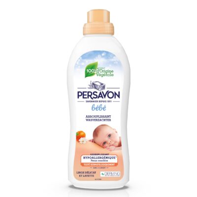 PERSAVON Lessive liquide bébé hypoallergénique peaux sensibles à l'extrait  d'abricot bio 30 lavages 1,5l pas cher 